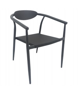 ΠΟΛΥΘΡΟΝΑ SERLY HM6052.02 ΑΛΟΥΜΙΝΙΟ ΜΑΥΡΟ-TEXTILENE ΜΑΥΡΟ 56x61x74,5Yεκ