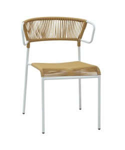 ΚΑΡΕΚΛΑ SUKI HM6053.01 ΜΕΤΑΛΛO ΛΕΥΚΟ KAI ΣΥΝΘ. RATTAN ΣΕ ΦΥΣΙΚΟ 54x62x80Υεκ