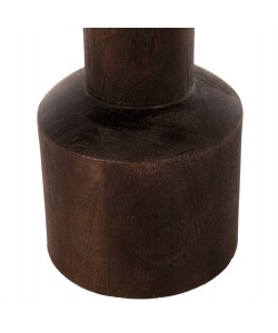 ΤΡΑΠΕΖΙ ΣΑΛΟΝΙΟΥ ΣΤΡΟΓΓΥΛΟ CRAMM HM9700 ΜΑΣΙΦ MANGO ΣΚΟΥΡΟ ΚΑΦΕ Φ45x47Υεκ.