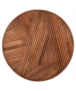 ΤΡΑΠΕΖΙ ΣΑΛΟΝΙΟΥ ΣΤΡΟΓΓΥΛΟ RANNE HM9694 ΜΑΣΙΦ ΞΥΛΟ ΑΚΑΚΙΑΣ ΣΕ ΦΥΣΙΚΟ Φ80x38Yεκ.