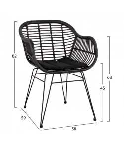 ΣΕΤ 7ΤΜΧ ALLEGRA WICKER ΜΕ ΤΡΑΠΕΖΙ 160X90X78Υ ΜΠΕΖ & ΜΑΥΡΟ ΧΡΩΜΑ HM10516