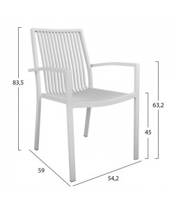 ΣΕΤ 5ΤΜΧ ΜΕ ΤΡΑΠΕΖΙ 140Χ80Χ75,5Υ & ΚΑΡΕΚΛΕΣ ΑΛΟΥΜΙΝΙΟΥ ΣΕ ΛΕΥΚΟ ΧΡΩΜΑ HM10527