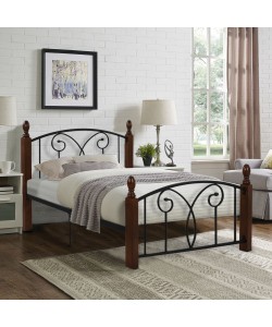 ΚΡΕΒΑΤΙ SUZIE ΜΕΤΑΛΛΟ ΞΥΛΟ ΜΟΝΟ ΣΤΡΩΜΑ 90x190 εκ. HM389 ΚΡΕΒΑΤΙ SUZIE ΜΕΤΑΛΛΟ ΞΥΛΟ ΜΟΝΟ ΣΤΡΩΜΑ 90x190 εκ. HM389