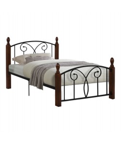 ΚΡΕΒΑΤΙ SUZIE ΜΕΤΑΛΛΟ ΞΥΛΟ ΜΟΝΟ ΣΤΡΩΜΑ 90x190 εκ. HM389