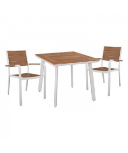 ΣΕΤ 3ΤΜΧ ΜΕ ΤΡΑΠΕΖΙ 80Χ80Χ73Υ & ΠΟΛΥΘΡΟΝΕΣ ΑΛΟΥΜΙΝΙΟΥ ΣΕ ΛΕΥΚΟ ΧΡΩΜΑ HM10537.01