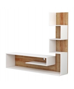 ΣΥΝΘΕΤΟ ΤΗΛΕΟΡΑΣΗΣ EDELIE HM8908.11 ΜΕΛΑΜΙΝΗ ΣΕ ΛΕΥΚΟ-ΦΥΣΙΚΟ 150x29,5x120Υεκ.