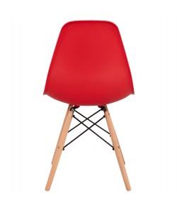 ΚΑΡΕΚΛΑ ΜΕ ΞΥΛΙΝΑ ΠΟΔΙΑ ΚΑΙ ΚΑΘΙΣΜΑ TWIST PP ΚΟΚΚΙΝΟ HM8460.04 46x50x82 εκ.