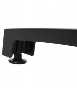 ΒΑΣΗ ΑΛΟΥΜΙΝΙΟΥ ΠΤΥΣΣΟΜΕΝΗ HM459.01 ΜΑΥΡΟ ΜΑΤ 69Χ69Χ73Υεκ. ΜΕ ΣΤΑΥΡΟ 48Χ48εκ.