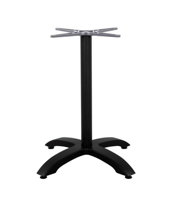 ΒΑΣΗ ΑΛΟΥΜΙΝΙΟΥ HM460.01 ΜΑΥΡΟ ΜΑΤ 66Χ66Χ72Υεκ. ΜΕ ΣΤΑΥΡΟ 48Χ48εκ.