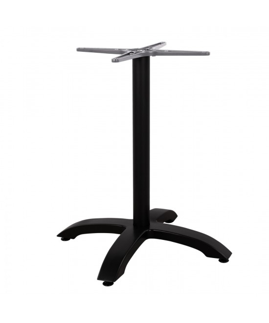 ΒΑΣΗ ΑΛΟΥΜΙΝΙΟΥ HM460.01 ΜΑΥΡΟ ΜΑΤ 66Χ66Χ72Υεκ. ΜΕ ΣΤΑΥΡΟ 48Χ48εκ.