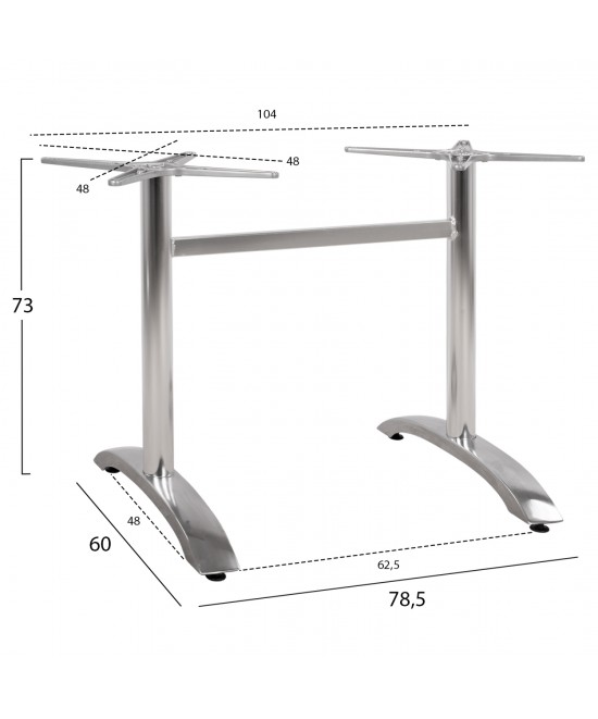ΒΑΣΗ ΑΛΟΥΜΙΝΙΟΥ ΔΙΣΤΗΛΗ HM461.03 ΧΡΩΜΙΟΥ 78,5Χ60Χ73Υ εκ. ΒΑΣΗ ΑΛΟΥΜΙΝΙΟΥ ΔΙΣΤΗΛΗ HM461.03 ΧΡΩΜΙΟΥ 78,5Χ60Χ73Υ εκ.