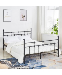 ΚΡΕΒΑΤΙ ΜΕΤΑΛΛΙΚΟ KAMIL 150x200 εκ. ΜΑΥΡΟ ΧΡΩΜΑ HM575.01