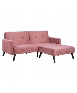 ΚΑΝΑΠΕΣ ΓΩΝΙΑ ΚΡΕΒΑΤΙ LIVIA ΒΕΛΟΥΔΟ ΣΑΠΙΟ ΜΗΛΟ ΜΕ ΥΠΟΠΟΔΙΟ 211X158X83Y εκ.HM3151.02