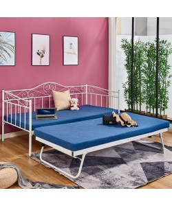 ΚΑΝΑΠΕΣ ΚΡΕΒΑΤΙ MAEKO 190Χ90 ΛΕΥΚΟΣ+ΕΠΕΚΤ/ΜΕΝΟ ΒΟΗΘΗΤΙΚΟ ΚΡΕΒΑΤΙ 85Χ185 HM571.02