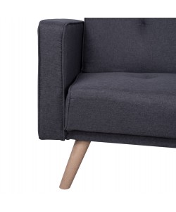 ΚΑΝΑΠΕΣ ΚΡΕΒΑΤΙ ΓΩΝΙΑ ΑΝΑΣΤΡΕΨΙΜΗ TALIA HM3153 ΜΕ ΓΚΡΙ ΥΦΑΣΜΑ 269X152X87Y εκ.