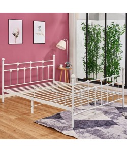 ΚΡΕΒΑΤΙ ΜΕΤΑΛΛΙΚΟ KAMIL 150x200 εκ. ΛΕΥΚΟ ΧΡΩΜΑ HM575.02