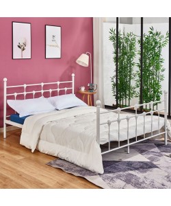 ΚΡΕΒΑΤΙ ΜΕΤΑΛΛΙΚΟ KAMIL 150x200 εκ. ΛΕΥΚΟ ΧΡΩΜΑ HM575.02