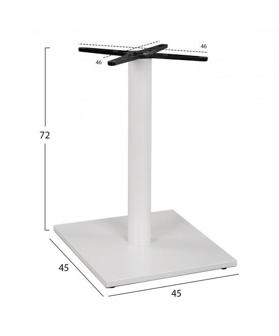 ΒΑΣΗ ΜΕΤΑΛΛΙΚΗ ΛΕΥΚΗ ΜΑΤ 46Χ46Χ72εκ. ΜΕ ΣΤΑΥΡΟ 46Χ46 ΚΑΙ ΡΕΓΟΥΛΑΤΟΡΟΥΣ HM438.02 ΒΑΣΗ ΜΕΤΑΛΛΙΚΗ ΛΕΥΚΗ ΜΑΤ 46Χ46Χ72εκ. ΜΕ ΣΤΑΥΡΟ 46Χ46 ΚΑΙ ΡΕΓΟΥΛΑΤΟΡΟΥΣ HM438.02