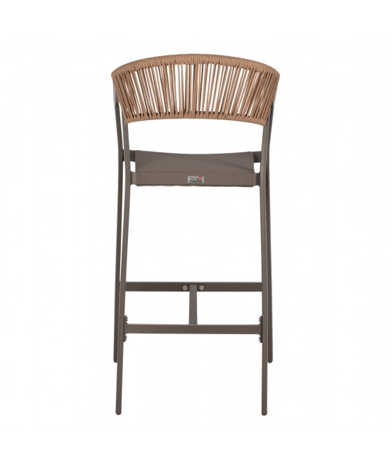 ΣΚΑΜΠΟ ΑΛΟΥΜΙΝΙΟΥ ΣΑΜΠΑΝΙ ΜΕ ΜΠΡΑΤΣΑ RATTAN & TEXTLINE 56x58x105Yεκ.HM5892.23