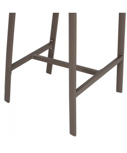 ΣΚΑΜΠΟ ΑΛΟΥΜΙΝΙΟΥ ΣΑΜΠΑΝΙ ΜΕ ΜΠΡΑΤΣΑ RATTAN & TEXTLINE 56x58x105Yεκ.HM5892.23