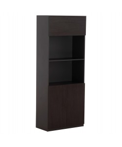 ΒΙΒΛΙΟΘΗΚΗ ΓΡΑΦΕΙΟΥ ΕΠΑΓΓΕΛΜΑΤΙΚΗ ROSEWOOD HM2089 ΜΕΛΑΜΙΝΗ ΓΚΡΙ-WENGE 80Χ40Χ200Υεκ.