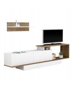 ΣΥΝΘΕΤΟ ΤΗΛΕΟΡΑΣΗΣ GARCELLE HM8904.11 ΜΕΛΑΜΙΝΗ ΣΕ ΦΥΣΙΚΟ-ΛΕΥΚΟ 180x29,6x45Υεκ