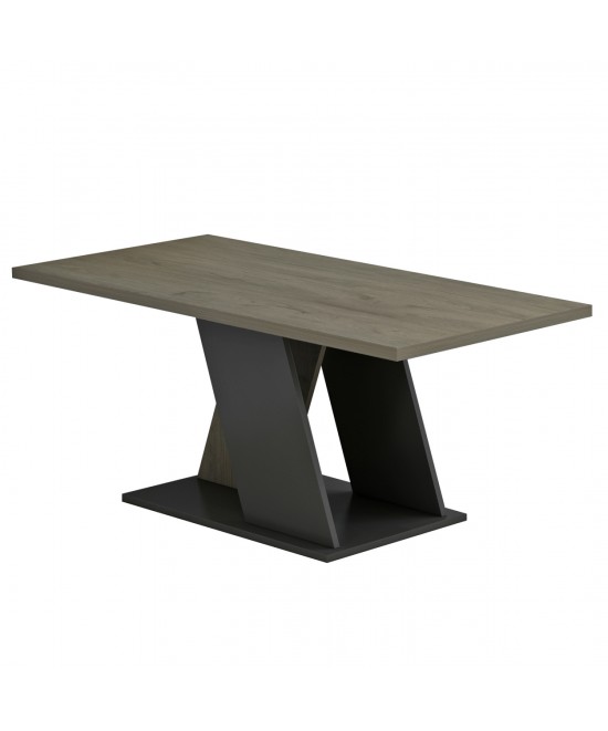 ΤΡΑΠΕΖΙ ΣΑΛΟΝΙΟΥ DILE HM9528.01 ΜΕΛΑΜΙΝΗ ΣΕ ΣΟΝΑΜΑ-ΓΚΡΙ 110x55x47Υεκ.