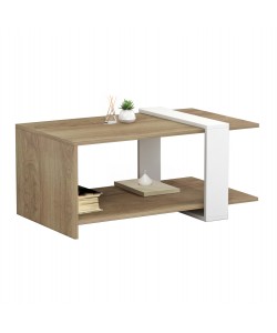 ΤΡΑΠΕΖΙ ΣΑΛΟΝΙΟΥ WILMA HM8950.11 ΜΕΛΑΜΙΝΗ ΣΕ ΦΥΣΙΚΟ-ΛΕΥΚΟ 80Χ50Χ35Υ εκ.