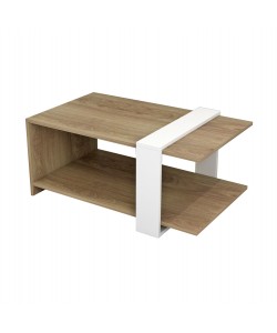 ΤΡΑΠΕΖΙ ΣΑΛΟΝΙΟΥ WILMA HM8950.11 ΜΕΛΑΜΙΝΗ ΣΕ ΦΥΣΙΚΟ-ΛΕΥΚΟ 80Χ50Χ35Υ εκ.