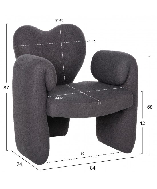 ΠΟΛΥΘΡΟΝΑ HARTT HM9777.01 ΓΚΡΙ TEDDY ΥΦΑΣΜΑ 84x74x87Yεκ. ΠΟΛΥΘΡΟΝΑ HARTT HM9777.01 ΓΚΡΙ TEDDY ΥΦΑΣΜΑ 84x74x87Yεκ.