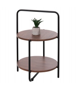 ΒΟΗΘΗΤΙΚΟ ΤΡΑΠΕΖΙ SYLO HM9618.02 MDF ΣΕ ΚΑΡΥΔΙ-ΜΑΥΡΟ ΜΕΤΑΛΛΟ Φ44x66Υεκ.