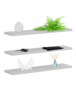 ΣΕΤ 3 ΡΑΦΙΑ ΤΟΙΧΟΥ CASSIUS HM8966.11 ΜΕΛΑΜΙΝΗ ΣΕ ΛΕΥΚΟ 60x14,5 εκ