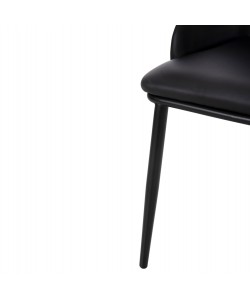 ΚΑΡΕΚΛΑ DELF HM9617.03 PU ΜΑΥΡΟ-ΜΑΥΡΑ ΜΕΤΑΛ. ΠΟΔΙΑ-ΞΥΛΙΝΗ ΠΛΑΤΗ ΚΑΡΥΔΙ 48x55x76Υεκ.