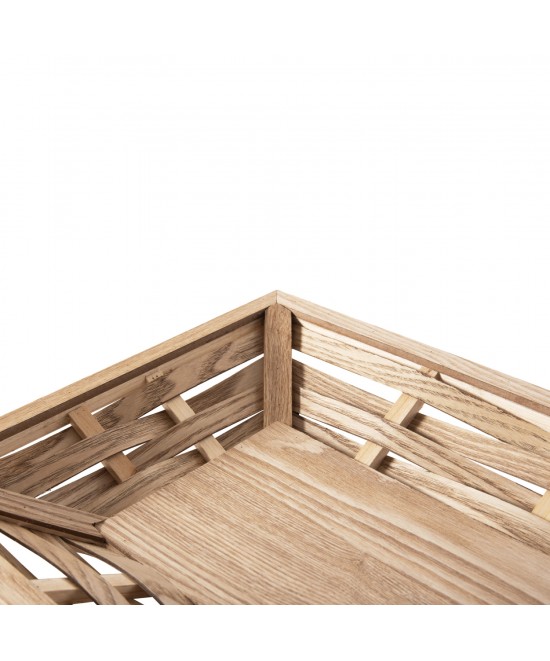 ΔΙΣΚΟΣ ΣΕΡΒΙΡΙΣΜΑΤΟΣ ΟΡΘΟΓΩΝΙΟΣ HM4228 ΞΥΛΟ ΕΛΑΤΟΥ & MDF 51x32x5,5Υ εκ.