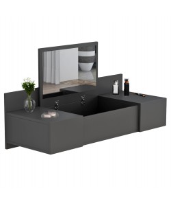 ΚΡΕΜΑΣΤΗ ΤΟΥΑΛΕΤΑ ΜΕ ΚΑΘΡΕΠΤΗ LINDE HM8960.12 ΑΝΘΡΑΚΙ ΜΕΛΑΜΙΝΗ 100x39x33Y εκ.