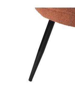 ΠΟΛΥΘΡΟΝΑ CRAWLEY ΜΕ ΥΠΟΠΟΔΙΟ HM8918.22 ΥΦΑΣΜΑ ΜΠΟΥΚΛΕ ΠΟΡΤΟΚΑΛΙ 70x74x105Υεκ.