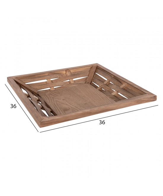 ΔΙΣΚΟΣ ΣΕΡΒΙΡΙΣΜΑΤΟΣ ΤΕΤΡΑΓΩΝΟΣ HM4229 ΞΥΛΟ ΕΛΑΤΟΥ & MDF 36x36x6Υ εκ.