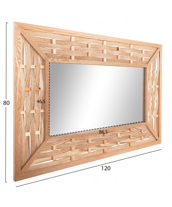 ΚΑΘΡΕΠΤΗΣ ΤΟΙΧΟΥ ΟΡΘΟΓΩΝΙΟΣ HM4225 ΜΠΑΜΠΟΥ ΣΕ ΧΡΩΜΑ ΟΑΚ 120x2,5x80 εκ.