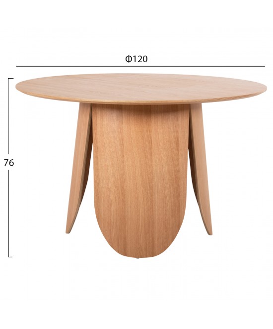 ΤΡΑΠΕΖΙ ΣΤΡΟΓΓΥΛΟ DENTY HM9612.01 MDF ΜΕ ΚΑΠΛΑΜΑ ΔΡΥΟΣ-ΧΡΩΜΑ ΔΡΥΟΣ Φ120x75Υεκ. ΤΡΑΠΕΖΙ ΣΤΡΟΓΓΥΛΟ DENTY HM9612.01 MDF ΜΕ ΚΑΠΛΑΜΑ ΔΡΥΟΣ-ΧΡΩΜΑ ΔΡΥΟΣ Φ120x75Υεκ.