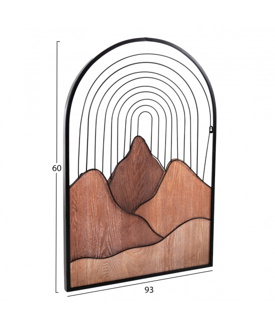 ΔΙΑΚΟΣΜΗΤΙΚΟ ΤΟΙΧΟΥ HM4220 ΔΙΑΦΟΡΕΣ ΑΠΟΧΡΩΣΕΙΣ ΞΥΛΟΥ-ΜΑΥΡΟ ΜΕΤΑΛΛΟ 60x3,5x93Υεκ.
