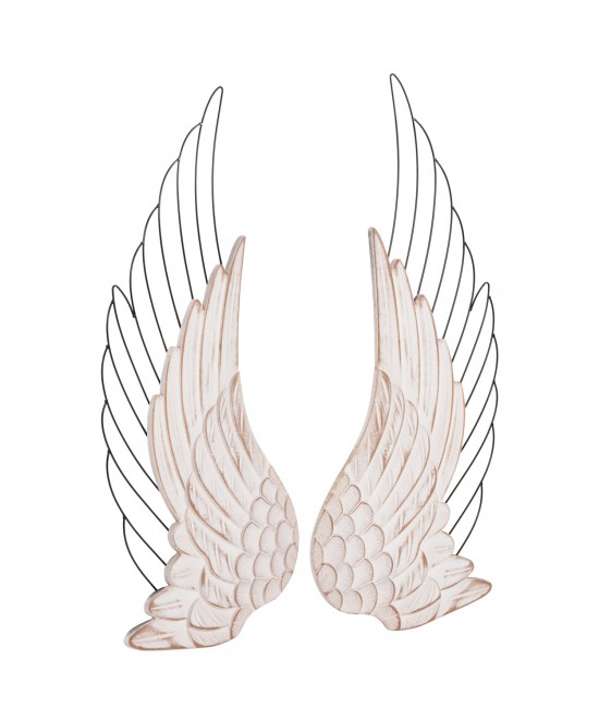 ΔΙΑΚΟΣΜΗΤΙΚΟ ΤΟΙΧΟΥ ΣΕΤ 2ΤΜΧ ΦΤΕΡΑ HM4223 MDF ΣΕ ΛΕΥΚΟ-ΜΑΥΡΟ ΜΕΤΑΛΛΟ 39x1,5x92Υ εκ.