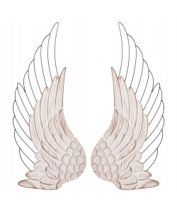 ΔΙΑΚΟΣΜΗΤΙΚΟ ΤΟΙΧΟΥ ΣΕΤ 2ΤΜΧ ΦΤΕΡΑ HM4223 MDF ΣΕ ΛΕΥΚΟ-ΜΑΥΡΟ ΜΕΤΑΛΛΟ 39x1,5x92Υ εκ.