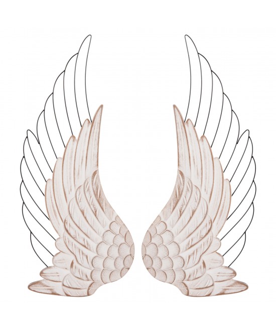 ΔΙΑΚΟΣΜΗΤΙΚΟ ΤΟΙΧΟΥ ΣΕΤ 2ΤΜΧ ΦΤΕΡΑ HM4223 MDF ΣΕ ΛΕΥΚΟ-ΜΑΥΡΟ ΜΕΤΑΛΛΟ 39x1,5x92Υ εκ.