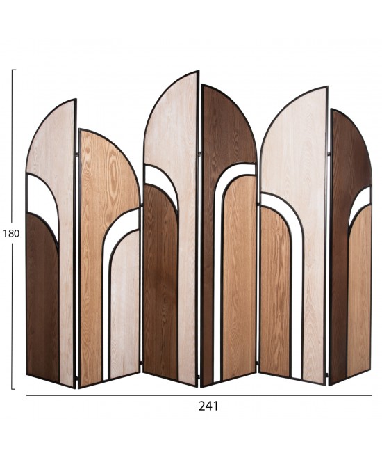 ΠΑΡΑΒΑΝ 6-ΦΥΛΛΟ ΜΟΝΗΣ ΟΨΗΣ CRYPT HM4221 MDF ΣΕ 4 ΧΡΩΜΑTA-ΜΑΥΡΟ ΜΕΤΑΛΛΟ 241x1,5x180Υεκ.