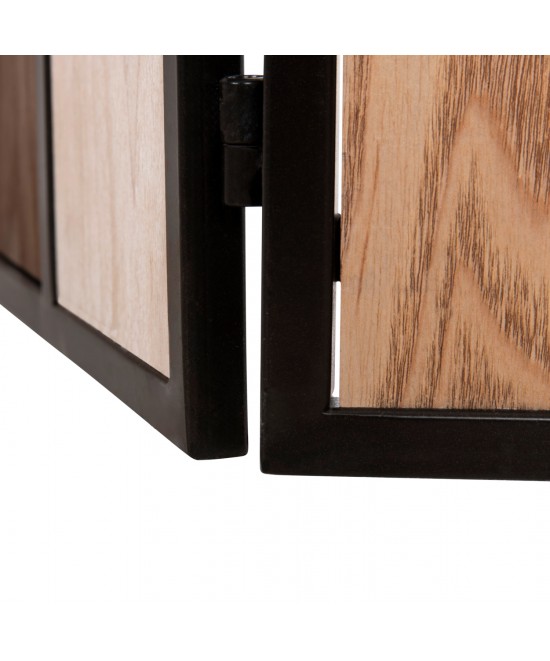 ΠΑΡΑΒΑΝ 6-ΦΥΛΛΟ ΜΟΝΗΣ ΟΨΗΣ CRYPT HM4221 MDF ΣΕ 4 ΧΡΩΜΑTA-ΜΑΥΡΟ ΜΕΤΑΛΛΟ 241x1,5x180Υεκ.