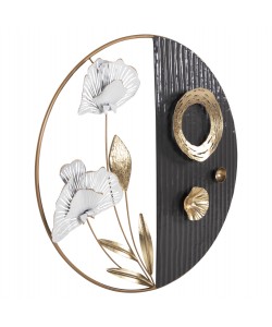 ΔΙΑΚΟΣΜΗΤΙΚΟ ΤΟΙΧΟΥ ΣΤΡΟΓΓΥΛΟ HM4202 ΜΕΤΑΛΛΟ ΣΕ ΧΡΥΣΟ-ΜΑΥΡΟ-ΛΕΥΚΟ Φ60εκ