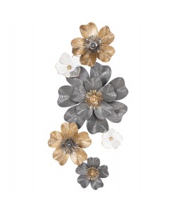 ΔΙΑΚΟΣΜΗΤΙΚΟ ΤΟΙΧΟΥ HM4214 ΜΕΤΑΛΛΟ ΣΕ ΛΕΥΚΟ-ΓΚΡΙ-ΧΡΥΣΟ 51x7,5x120εκ.