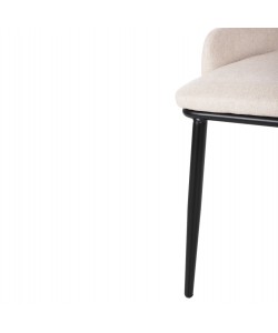 ΚΑΡΕΚΛΑ DELF HM9617.02 ΜΠΕΖ ΥΦΑΣΜΑ-ΜΑΥΡΑ ΜΕΤΑΛ. ΠΟΔΙΑ-ΞΥΛΙΝΗ ΠΛΑΤΗ ΟΑΚ 48x55x76Υ