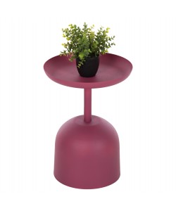 ΤΡΑΠΕΖΙ ΒΟΗΘΗΤΙΚΟ ΣΤΡΟΓΓΥΛΟ DELBEL HM4262.06 ΜΕΤΑΛΛΟ ΣΕ ΡΟΖ Φ36x49Υ εκ.