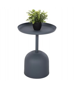 ΤΡΑΠΕΖΙ ΒΟΗΘΗΤΙΚΟ ΣΤΡΟΓΓΥΛΟ DELBEL HM4261.05 ΜΕΤΑΛΛΟ ΜΠΛΕ ΣΚΟΥΡΟ Φ39,5x53,5Υ εκ.